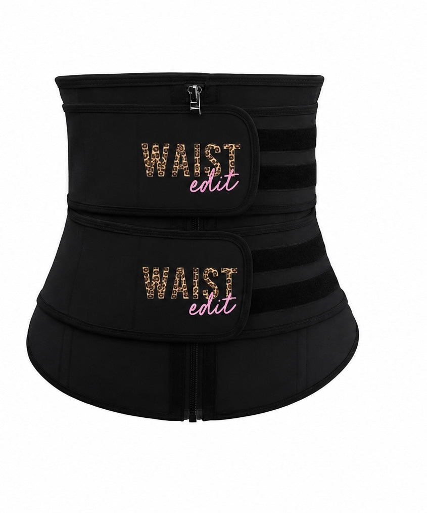 Black/cheetah waist trainer